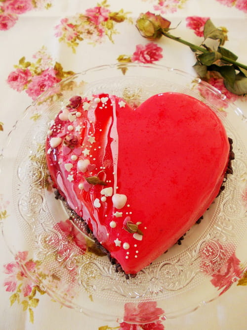 Entremets coeur façon forêt noire