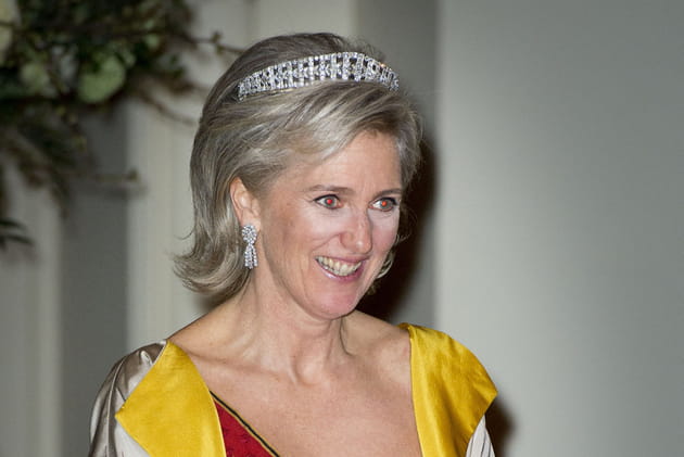 Astrid de Belgique lors d'un diner au Château Royal de Laken