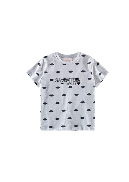 T-shirt bouche et logo gris collection Giambattista Valli x H&M hiver