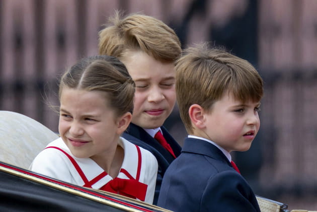 George, Charlotte et Louis en calèche pour Trooping the Colour