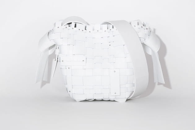 Sac à main en cuir blanc de Acne Studios