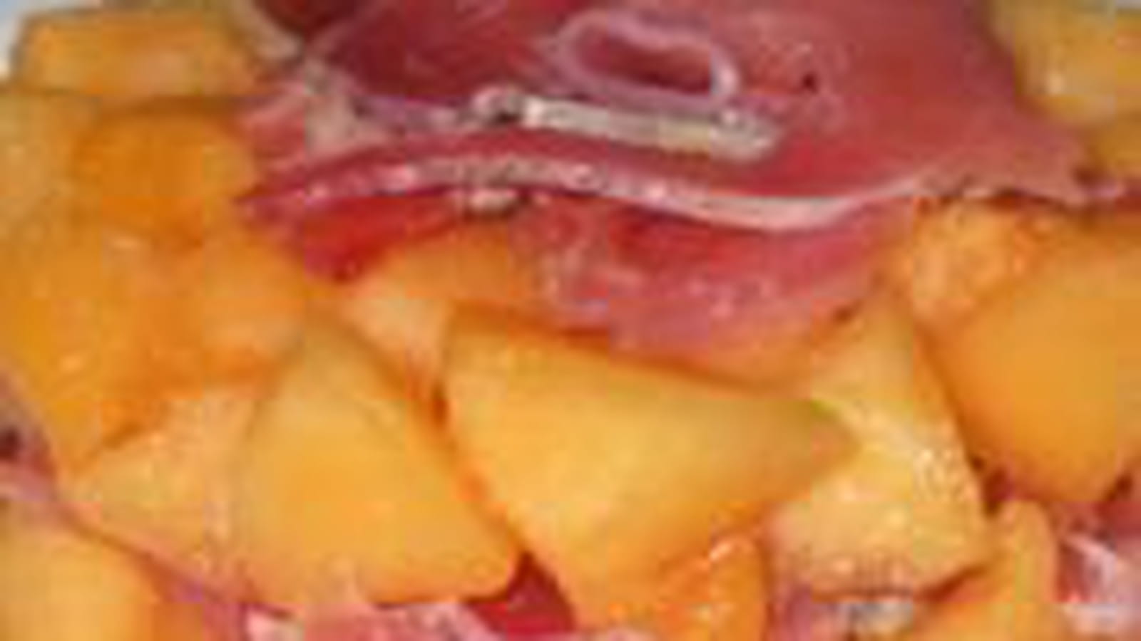 Tartare de melon et sa chiffonnade de parme