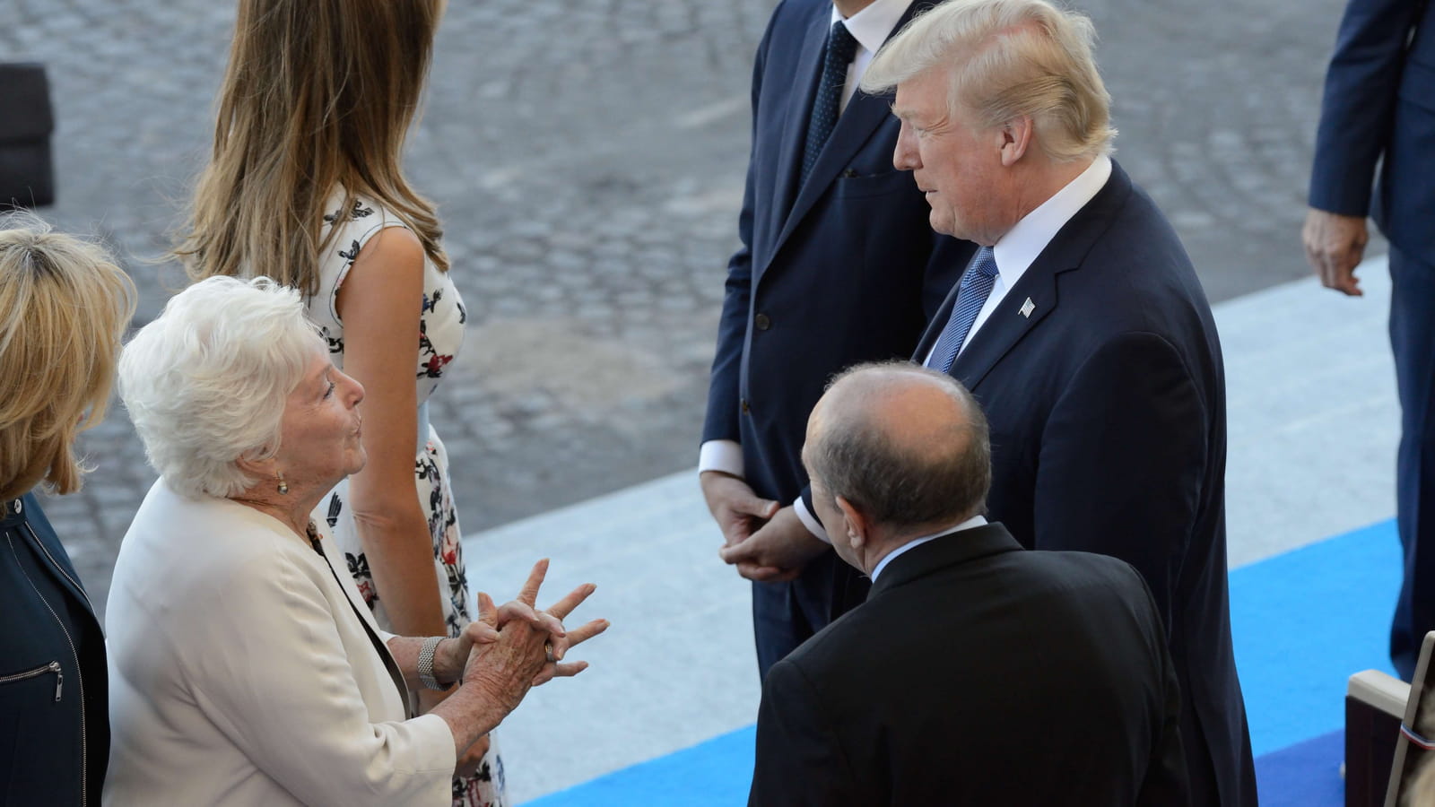 Face à Donald Trump en juillet 2017
