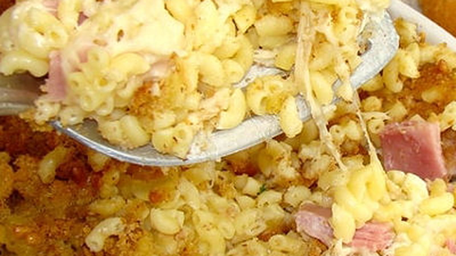 Gratin de coquillettes au jambon et au fromage
