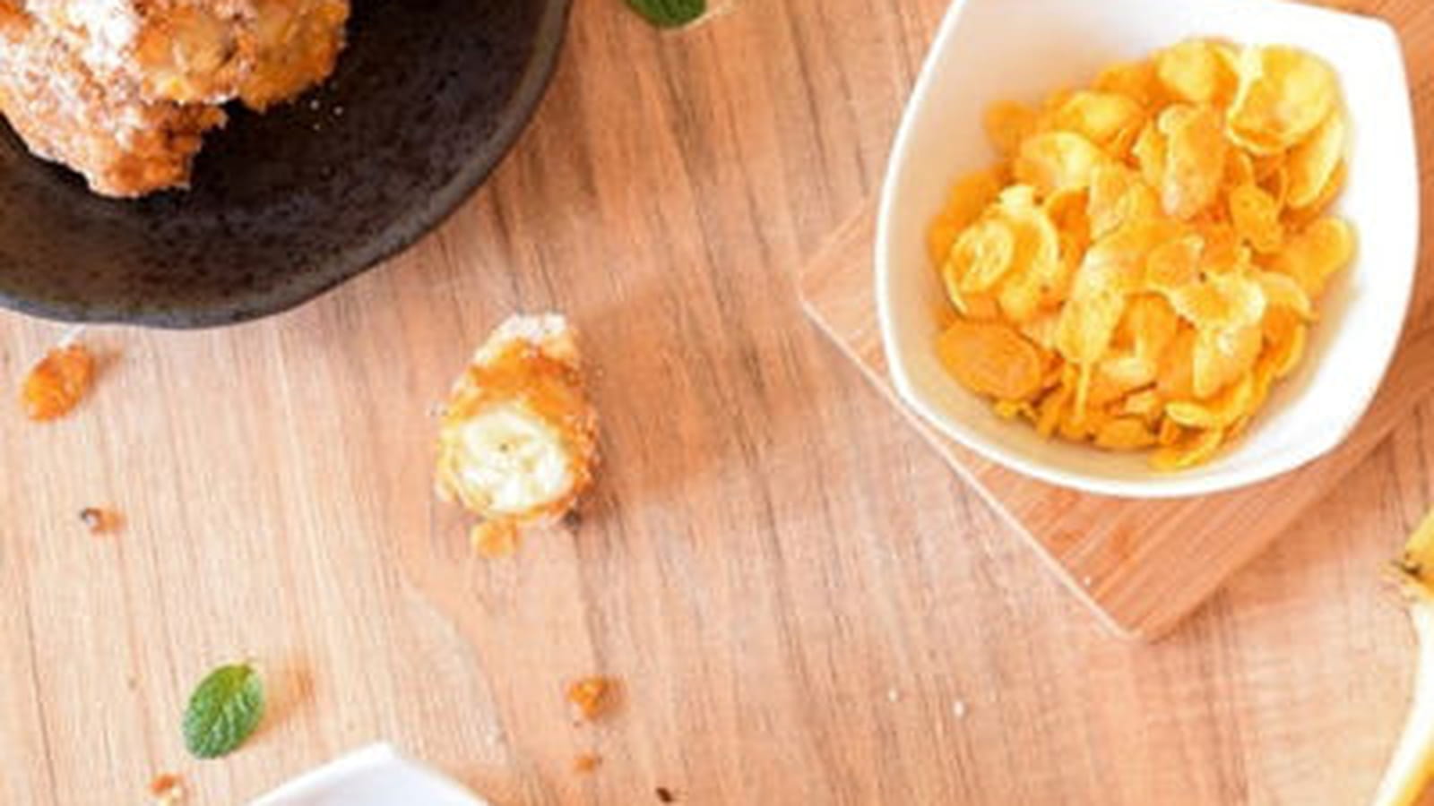 Beignet de banane aux corn flakes