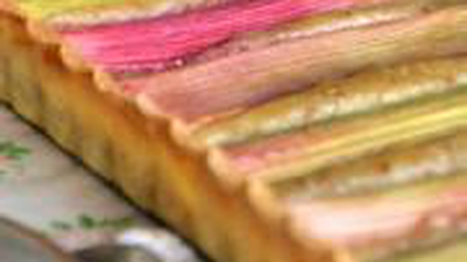 Tarte rhubarbe et amande