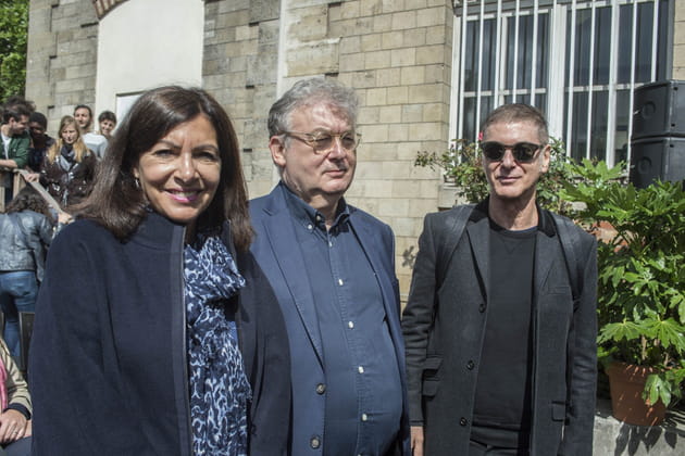 Anne Hidalgo, Dominique Besnehard et Etienne Daho, en balade