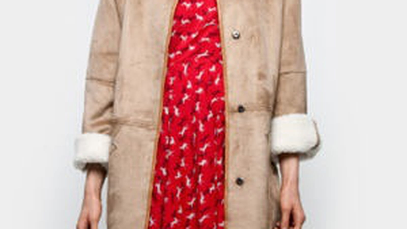 Manteau en peau de Naf Naf