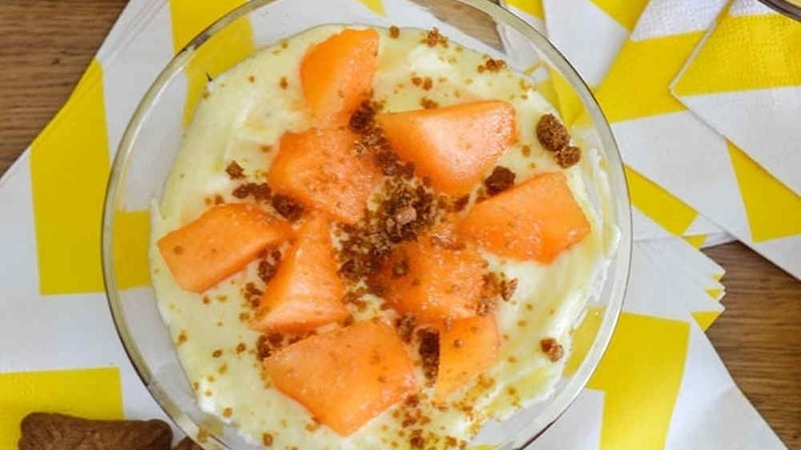 Tiramisu melon et spéculoos