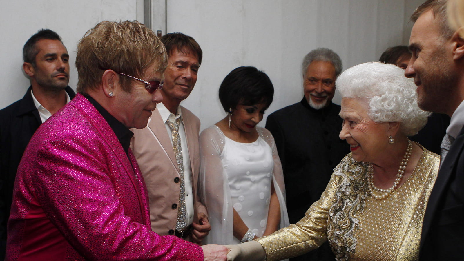 Avec Sir Elton John, en 2012