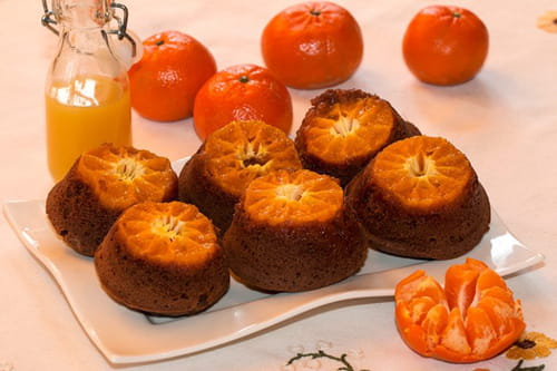 Muffins mandarine-chocolat en tatin