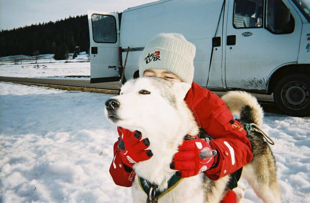 Avec un husky