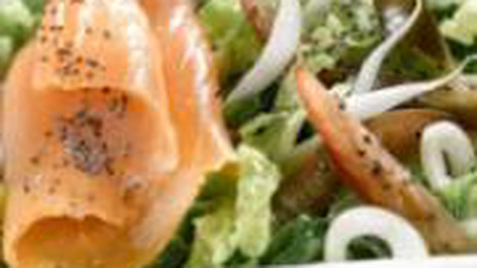 Salade de choux et saumon