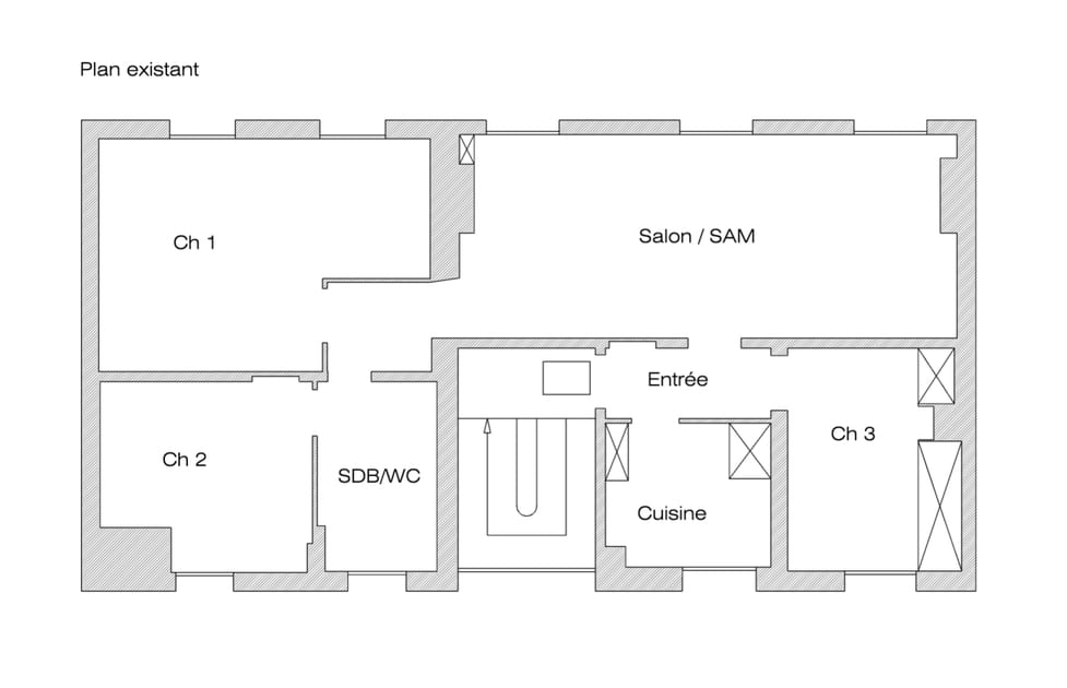 Le plan avant travaux