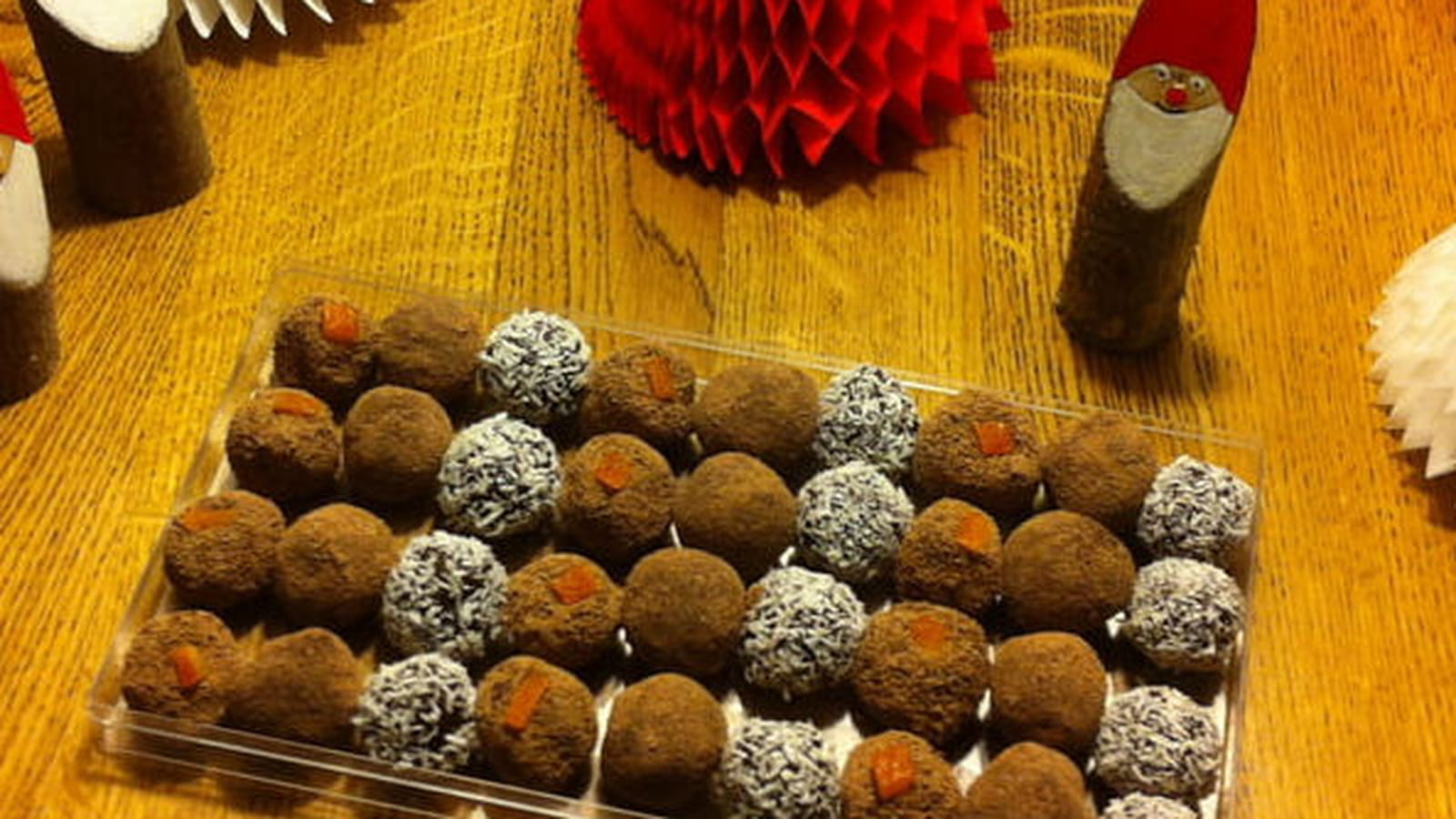Trio de truffes au chocolat de Noël