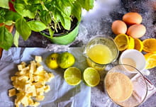 Tarte au citron vert et basilic : Etape 2