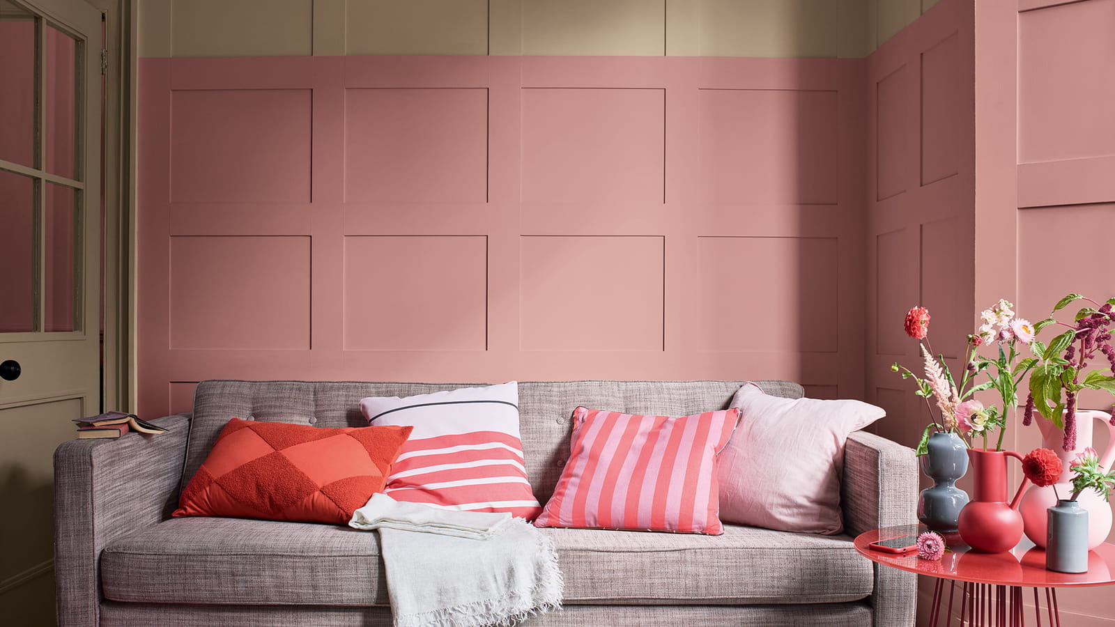 Mur du salon bicolore