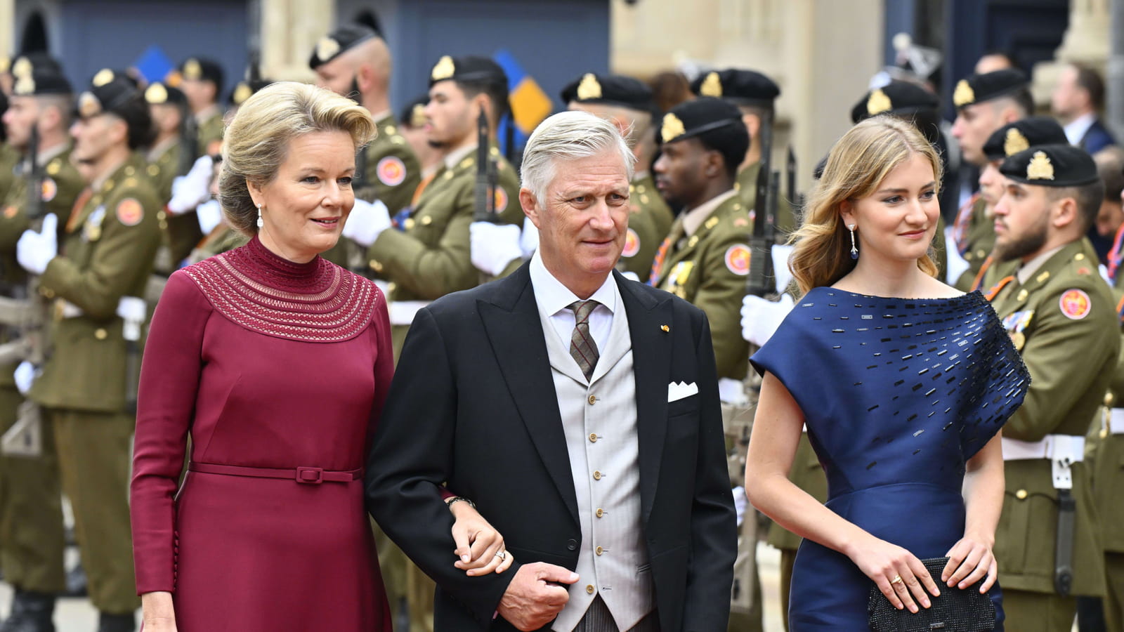Mathilde et Philippe de Belgique avec leur fille Elisabeth