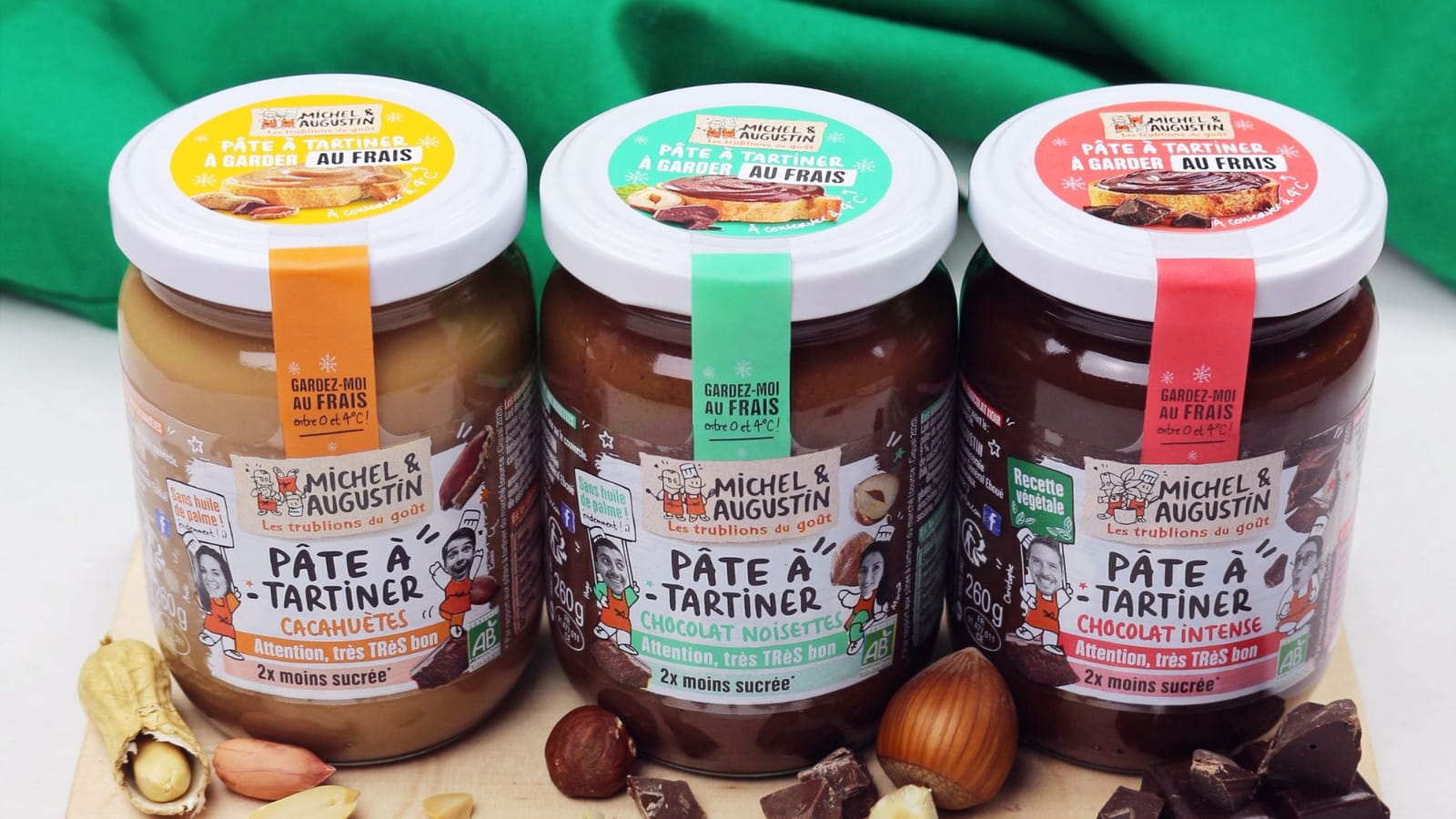 Les pâtes à tartiner de Michel et Augustin