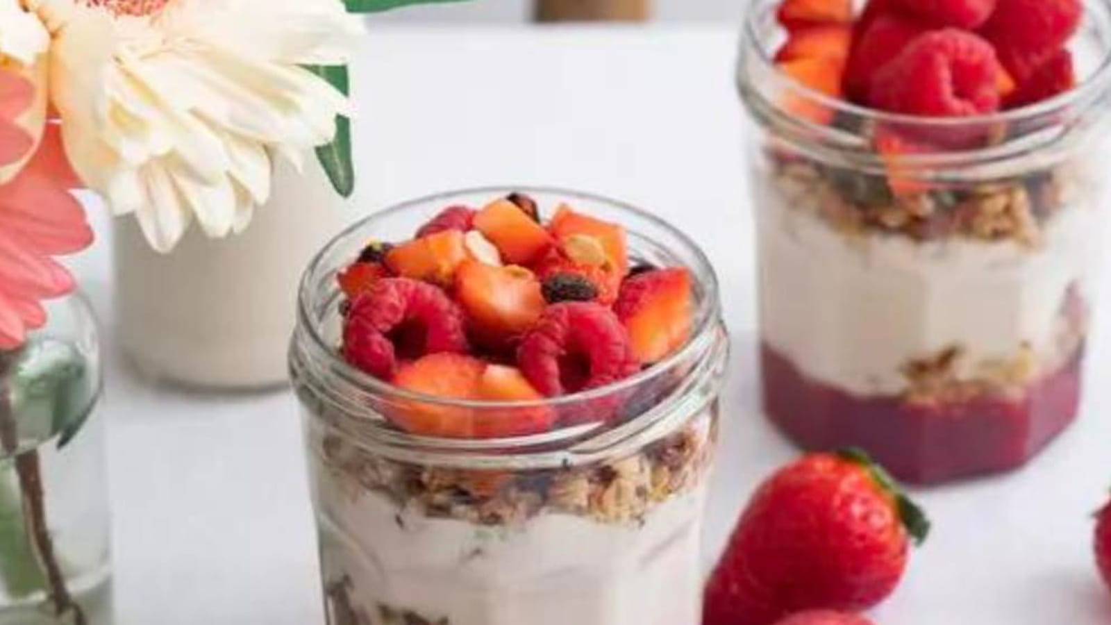 Verrines fraises et framboises