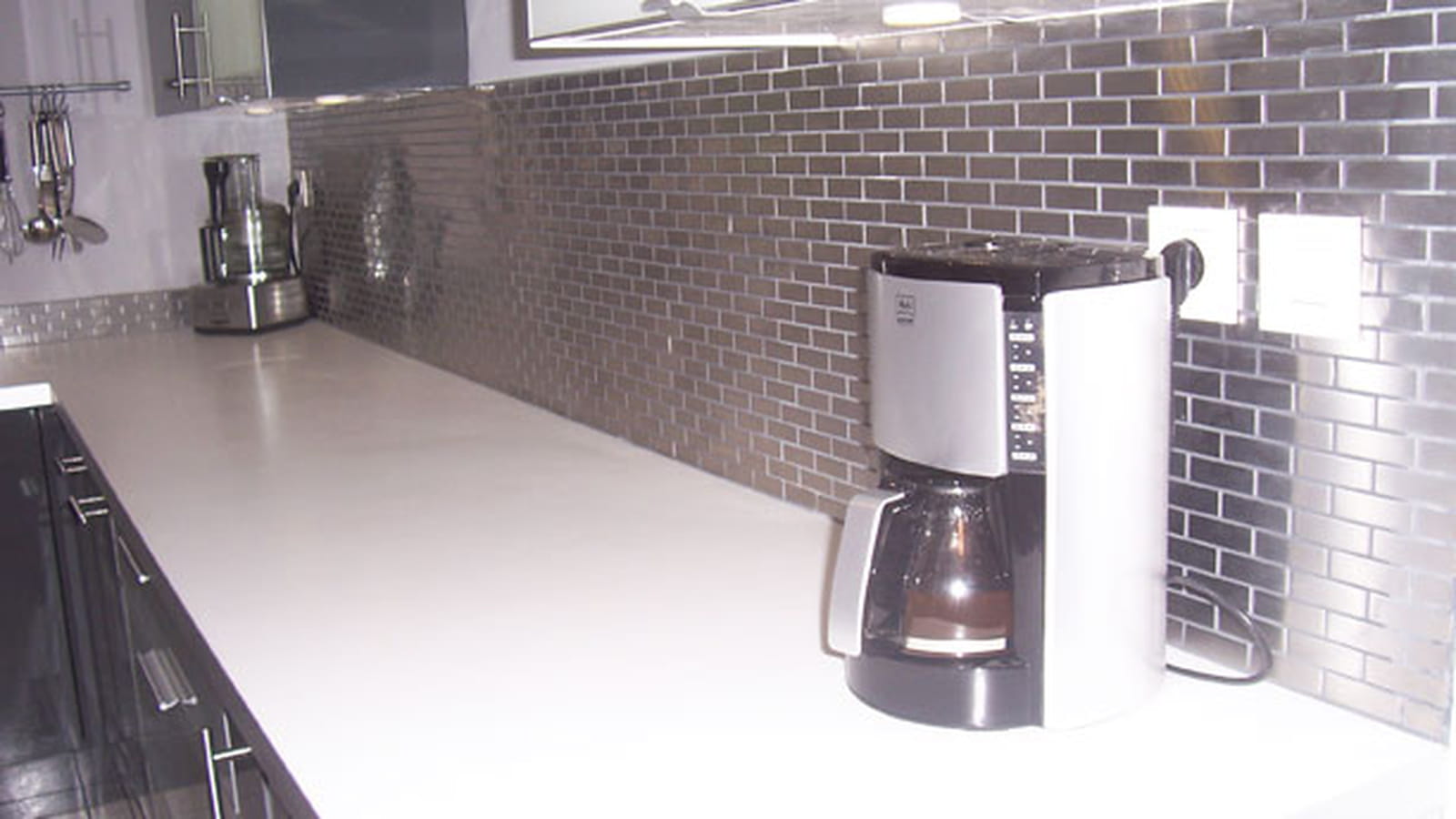 Crédence mosaïques inox