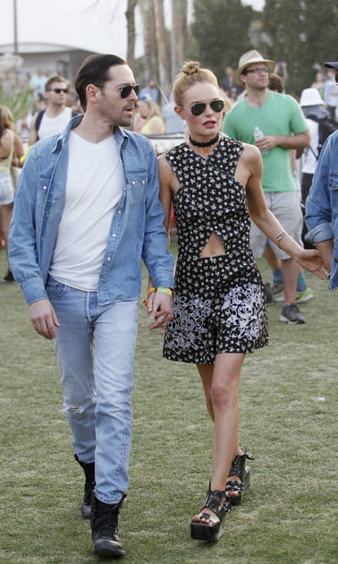 Kate Bosworth en robe crois&eacute;e &agrave; pois et &agrave; broderies