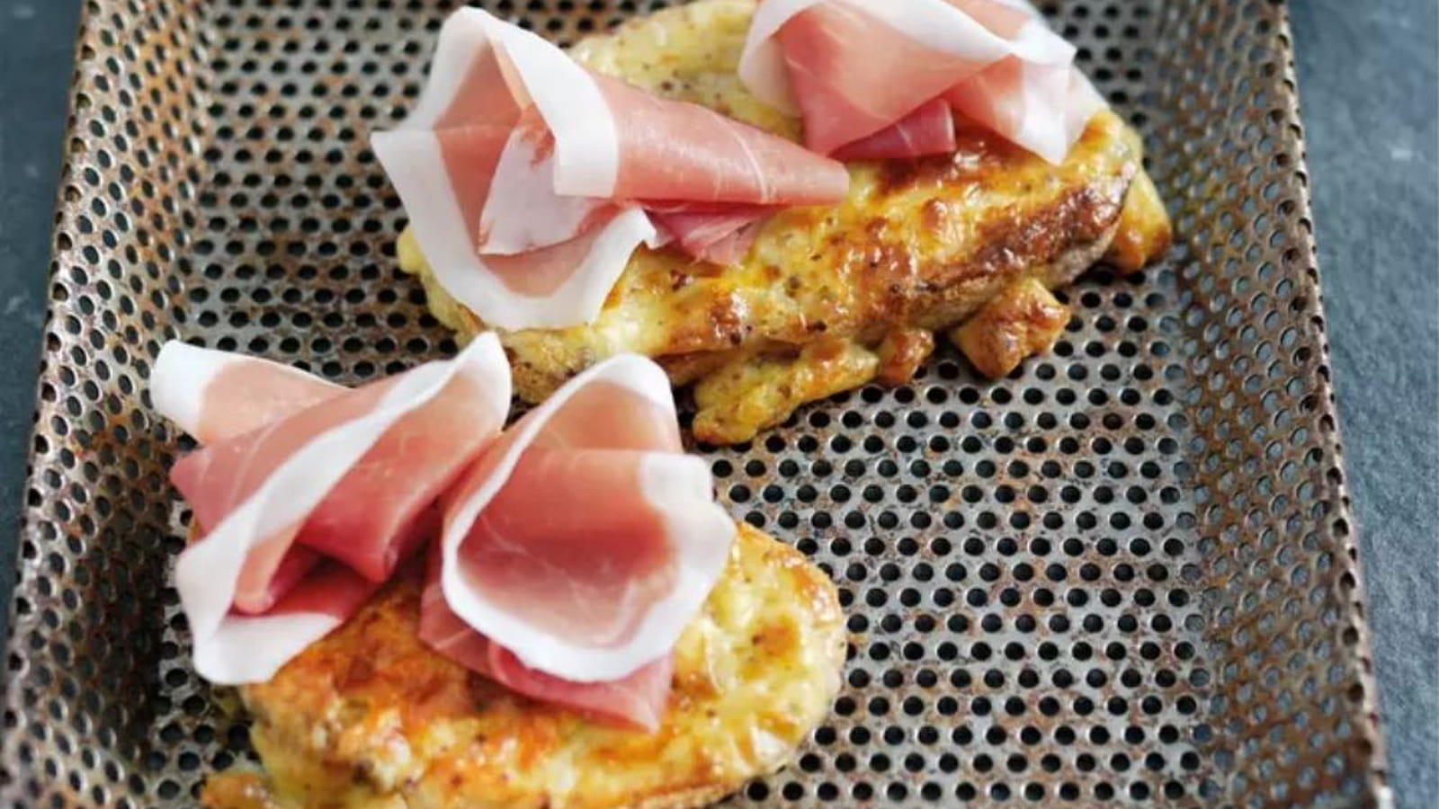 Toasts au fromage et Jambon de Parme