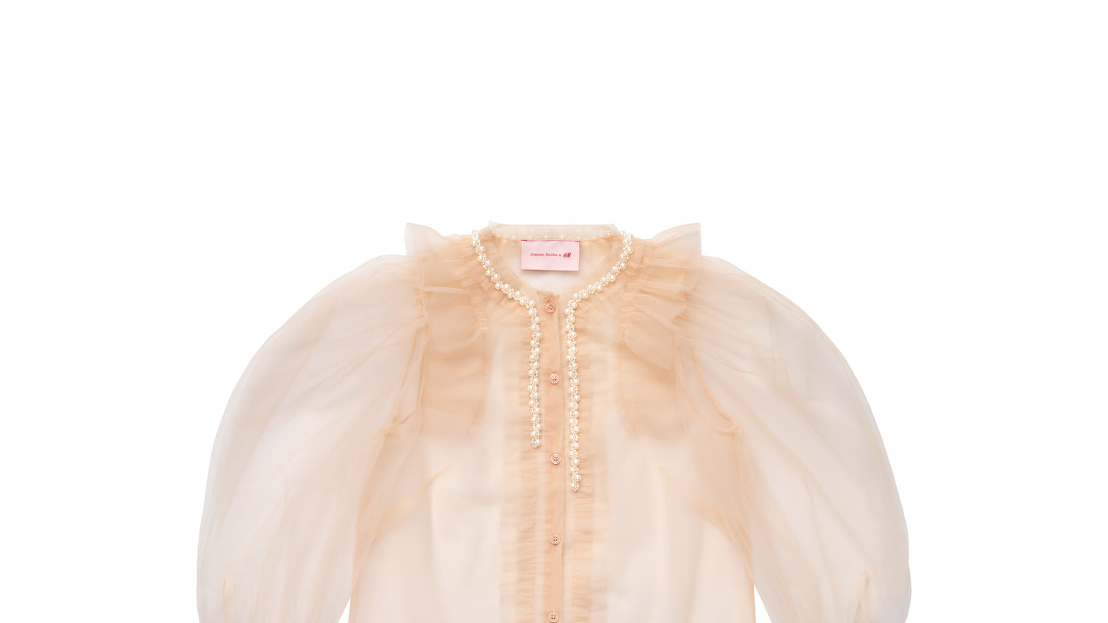 Chemisier en tulle nude