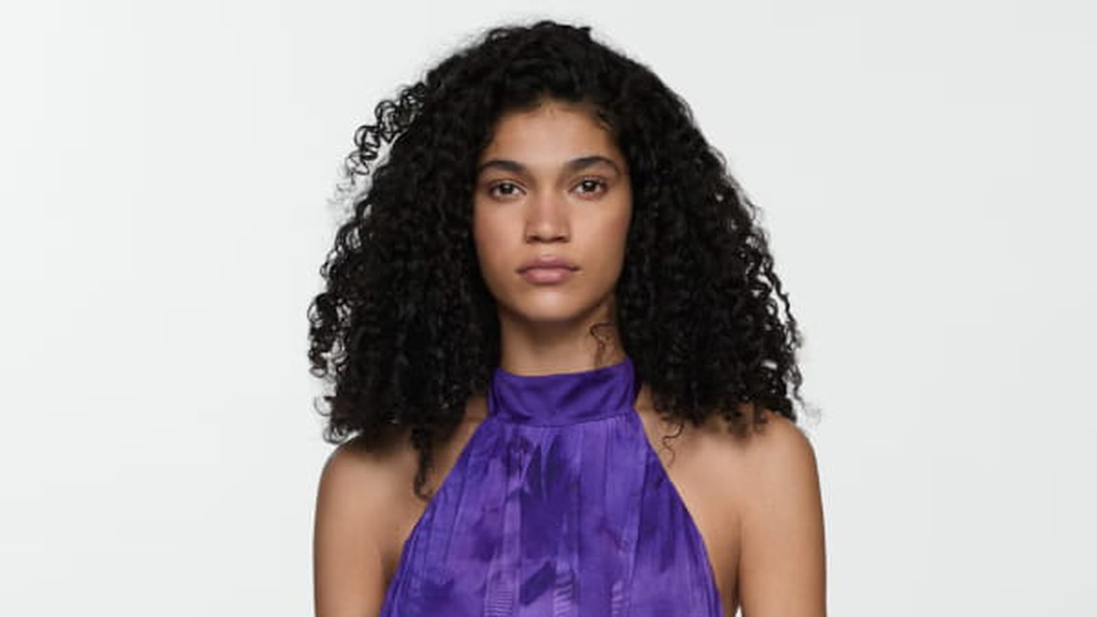 Robe violette Mango 