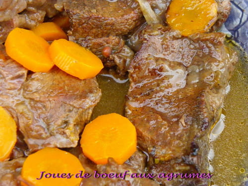 Joues de boeuf aux deux agrumes