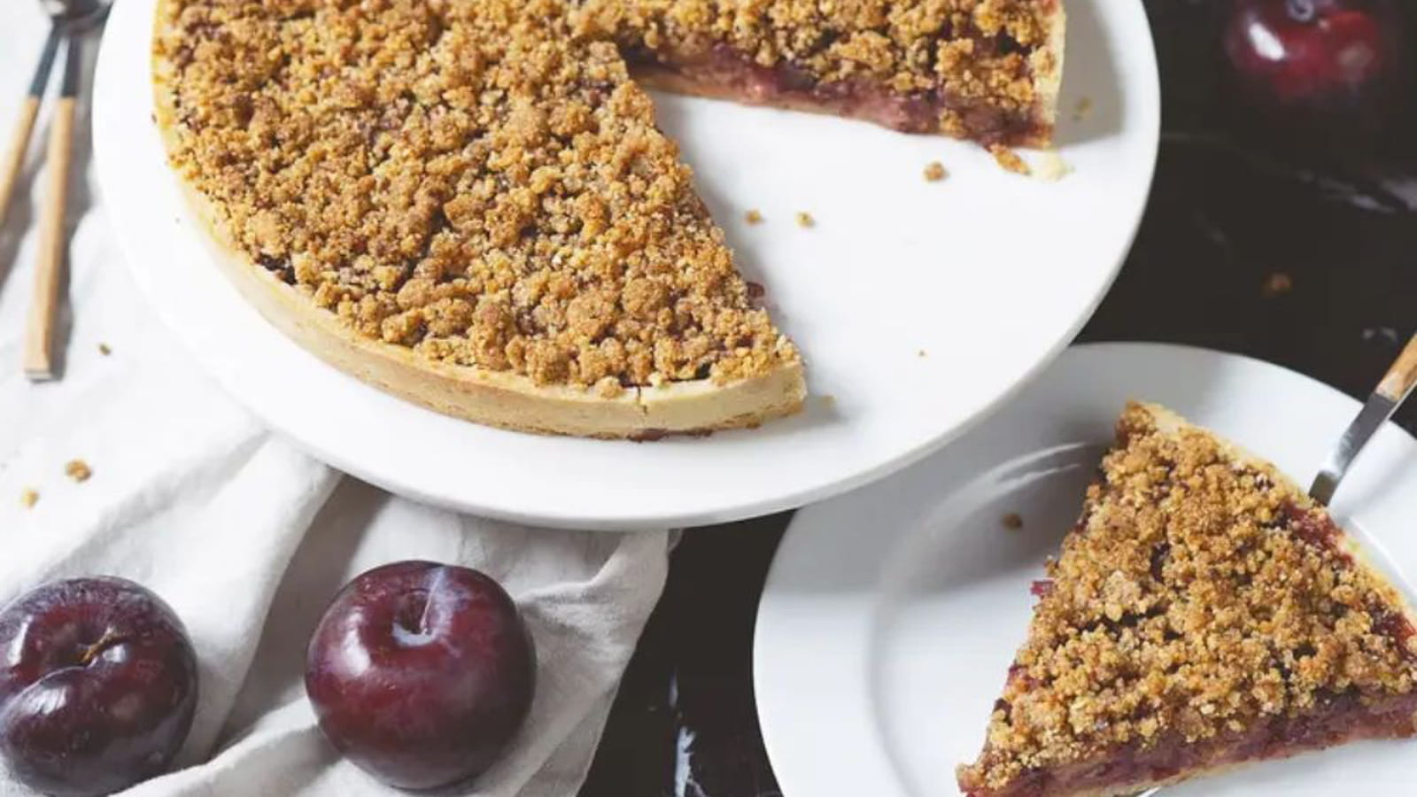 Tarte crumble aux prunes