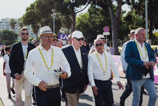 Albert de Monaco assiste au Tour de France Femmes avec Eric Ciotti
