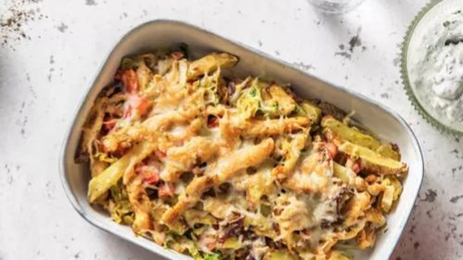 Gratin de poulet et légumes façon kebab