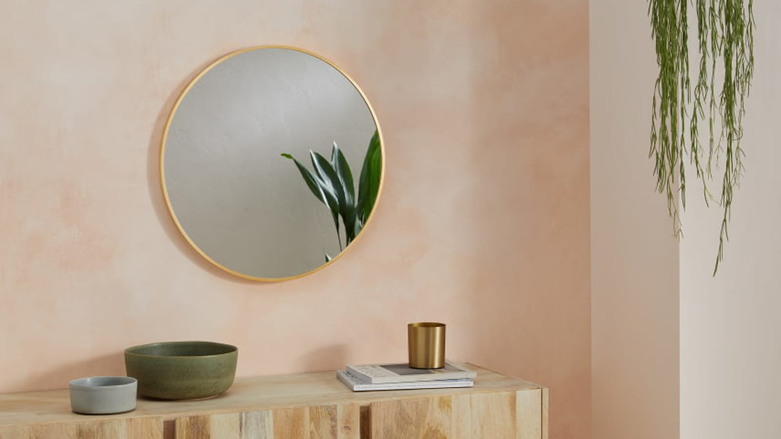Miroir en laiton brossé