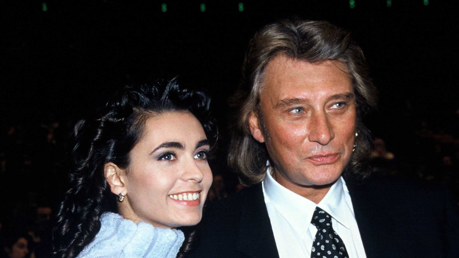 Johnny Hallyday et Adeline Blondieau