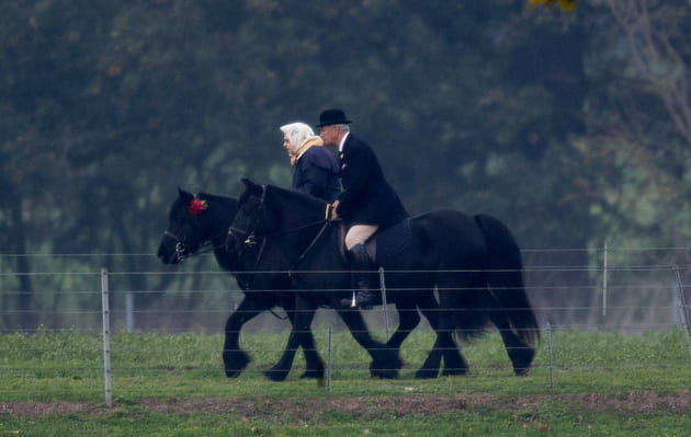 Elizabeth II, en selle