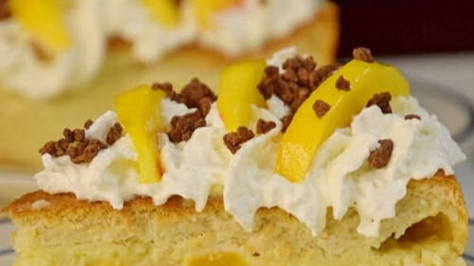 Gâteau magique aux pêches