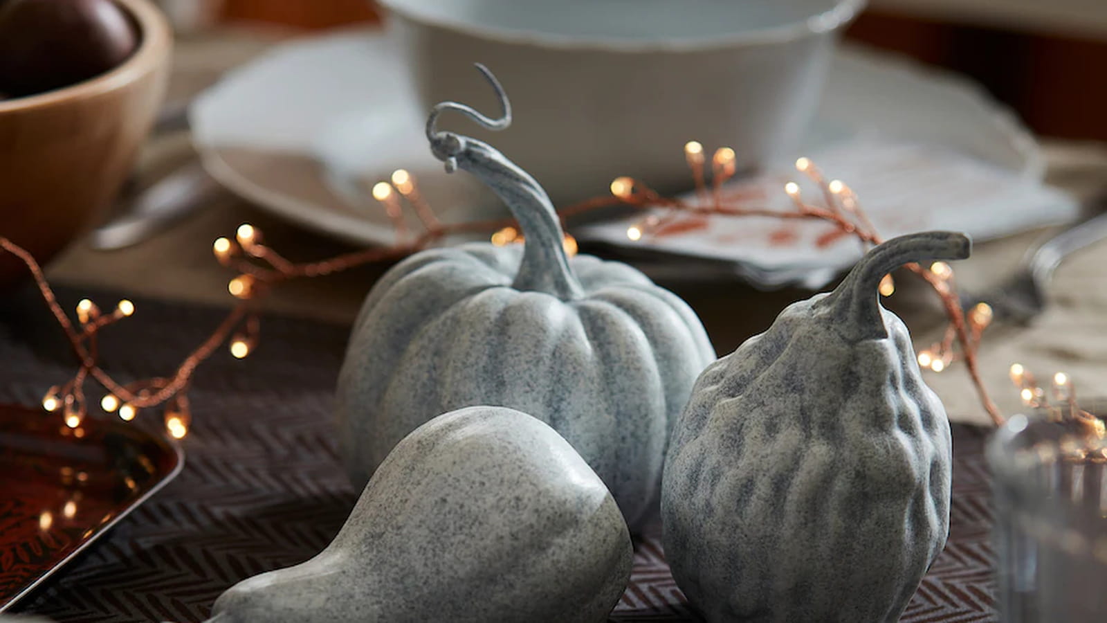 Lot de 3 citrouilles décoratives HÖSTKVÄLL