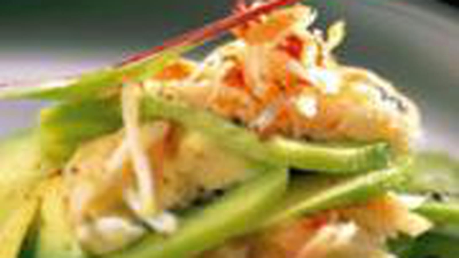 Salade acidulée kiwi crabe