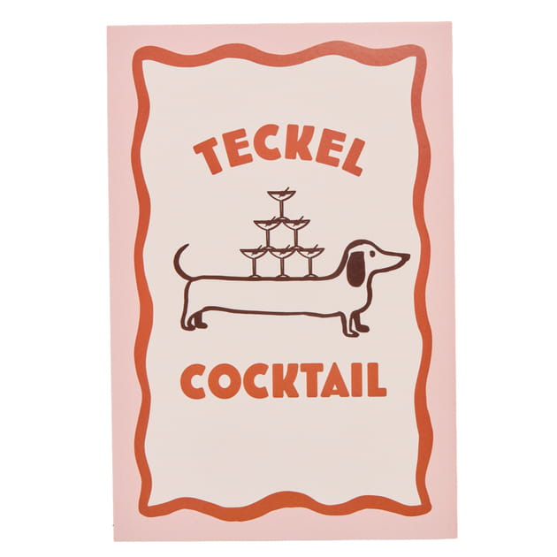 L'affiche teckel fait le mur au salon