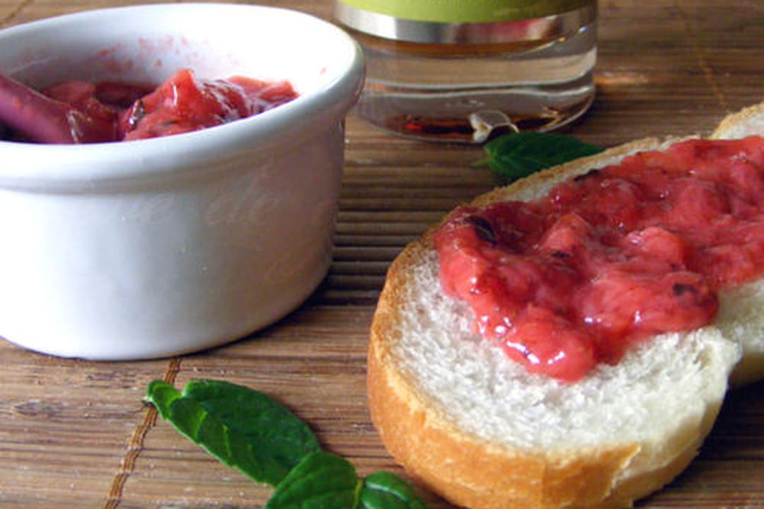 Confiture fraise et menthe à l'orientale