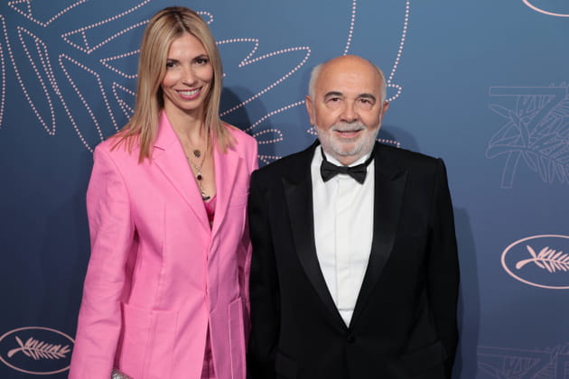 G&eacute;rard Jugnot pose avec son &eacute;pouse Patricia Campi au d&icirc;ner de gala d'ouverture