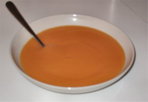 Velouté potiron-carottes au curry