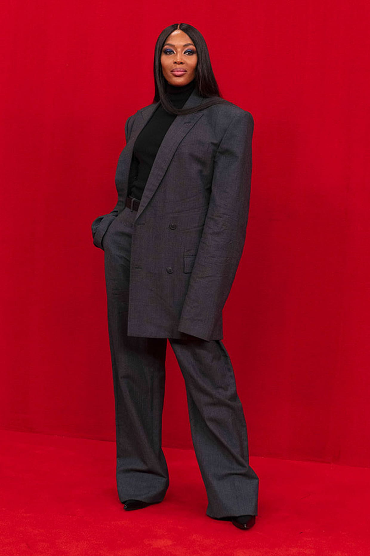 Naomi Campbell au défilé Balenciaga
