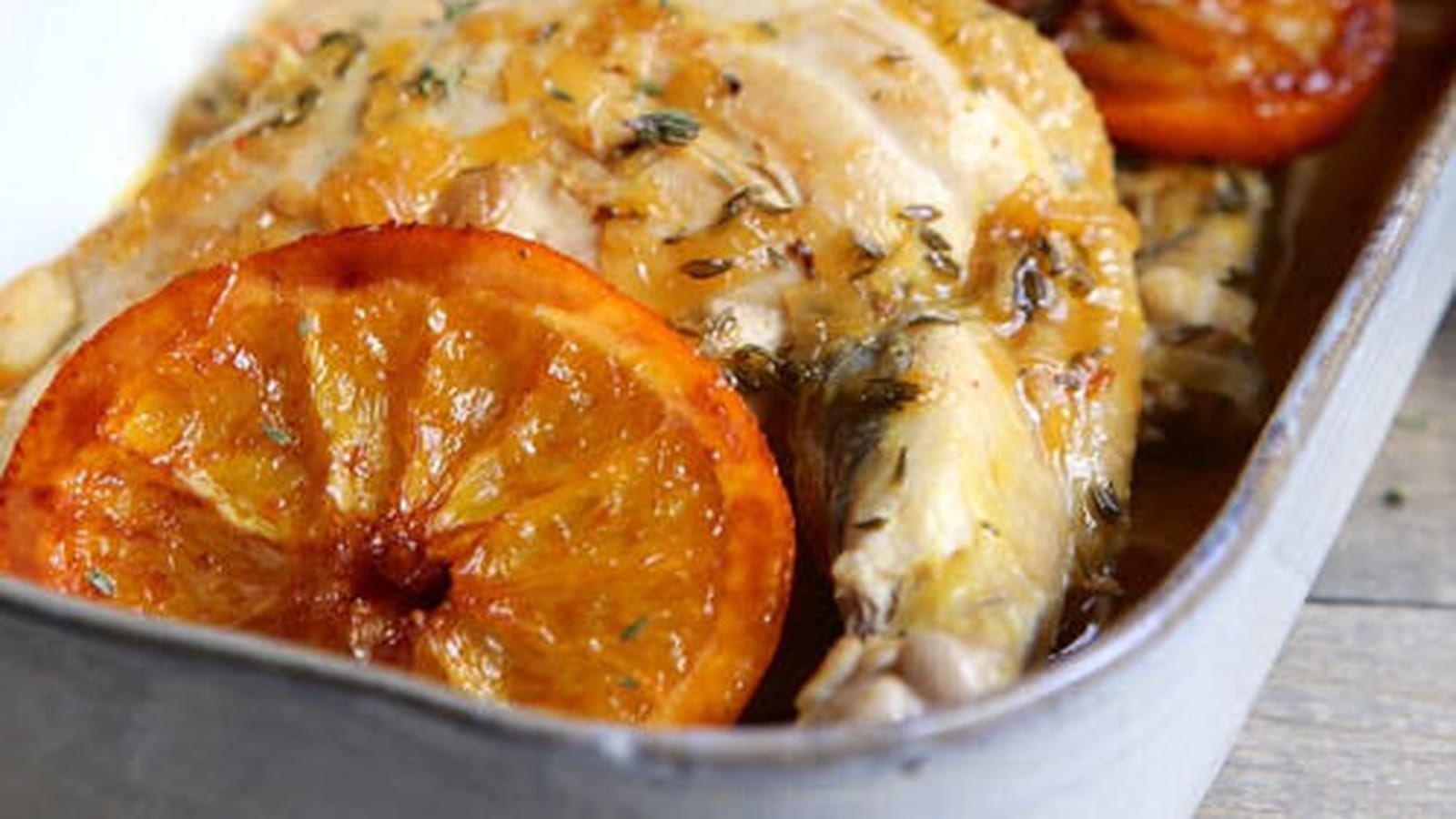 Suprêmes de pintade à l’orange et au miel