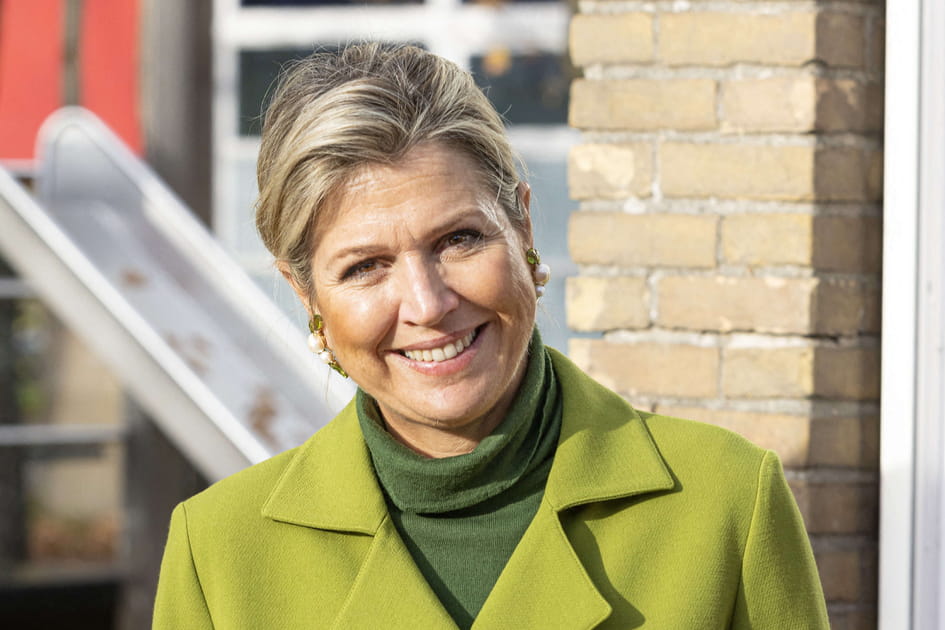 Le chignon classique de M&aacute;xima des Pays-Bas