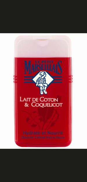 Gel douche&nbsp;: Lait de Coton &amp; Coquelicot Le Petit Marseillais