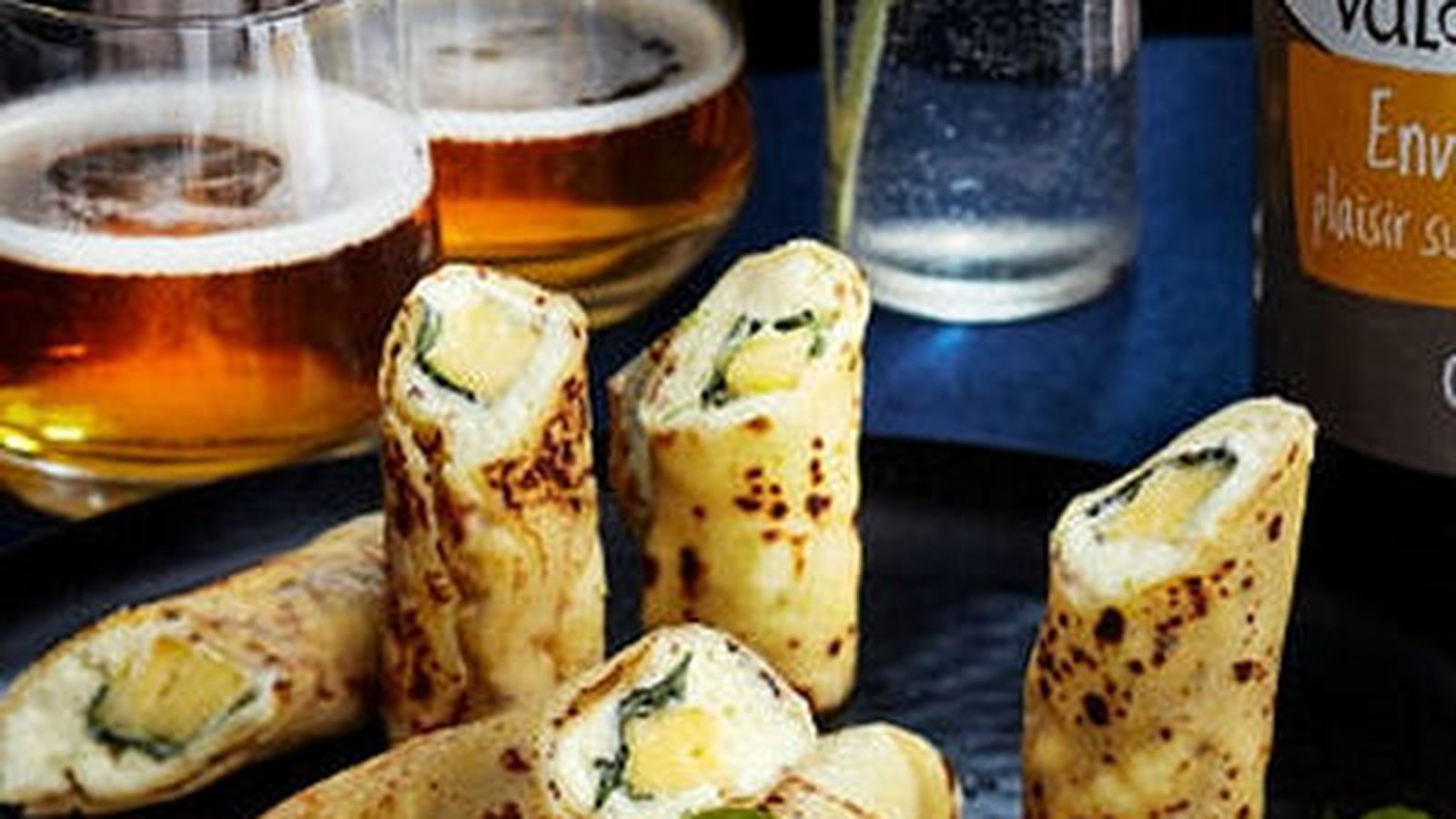 Wrap chocolat blanc, ananas, basilic et zeste de citron vert