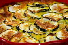 Gratin de courgettes au curry et coco : Etape 1