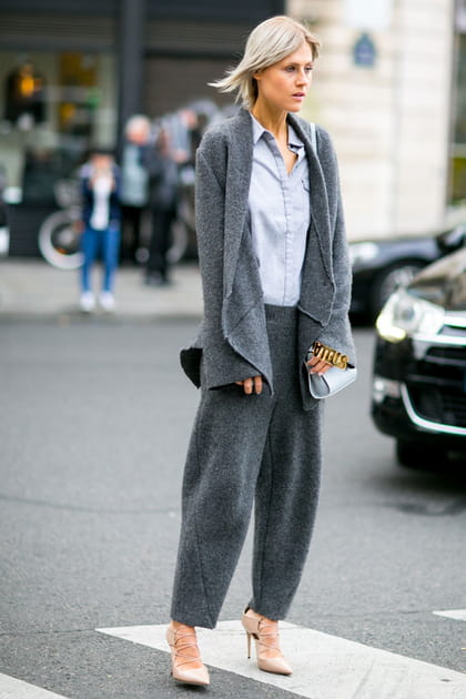 Street style &agrave; Paris : tendance pyjama chic